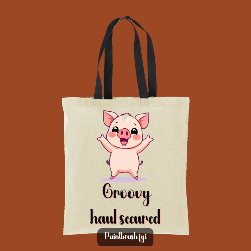 Funny Pig Dance Tote Bag: Carry Your Groove, Practical Funny Gift for Music Lovers!