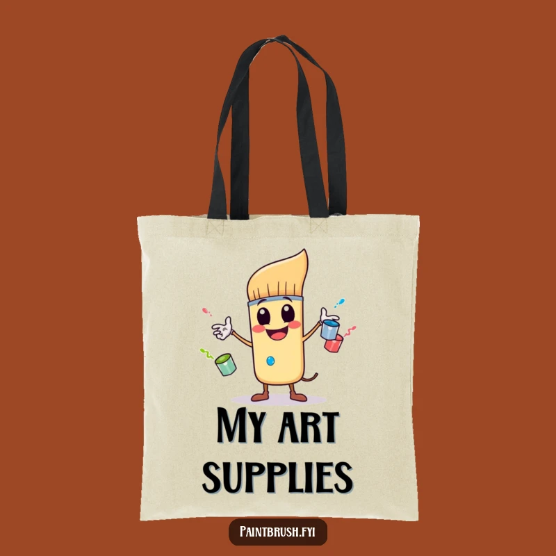 Funny Paintbrush Tote Bag: Carry Your Art Supplies with Hilarious Style Gift